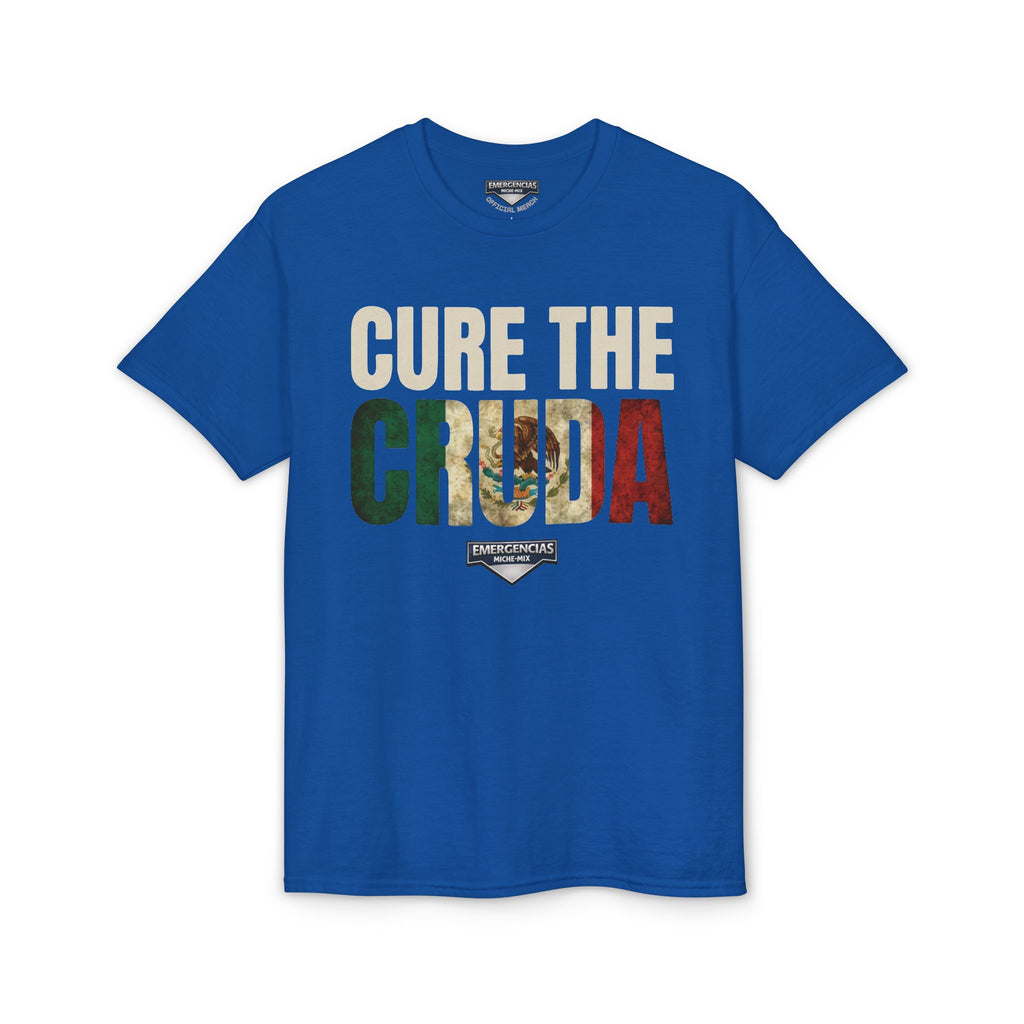 Cure The Cruda T-Shirt – Retro Mexican Flag Design FOR WOMAN  (Emergencias)