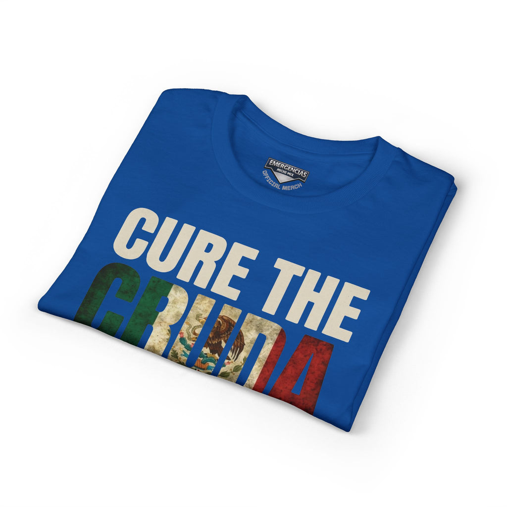 Cure The Cruda T-Shirt – Retro Mexican Flag Design FOR WOMAN  (Emergencias)