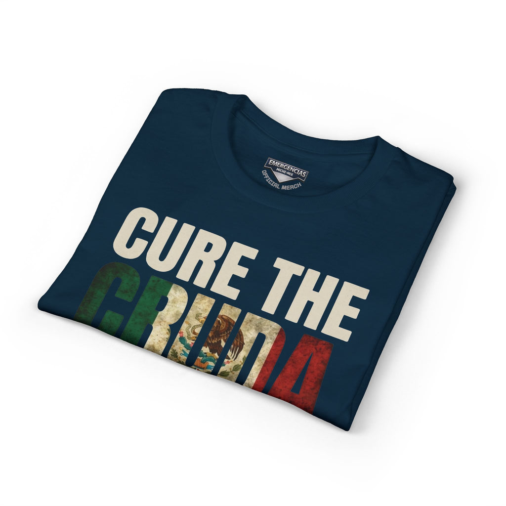 Cure The Cruda T-Shirt – Retro Mexican Flag Design FOR WOMAN  (Emergencias)