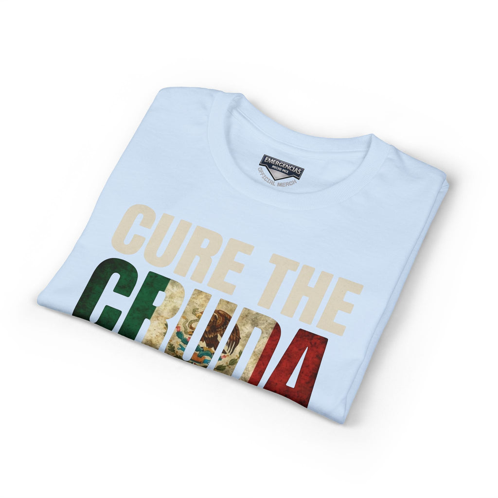 Cure The Cruda T-Shirt – Retro Mexican Flag Design FOR WOMAN  (Emergencias)