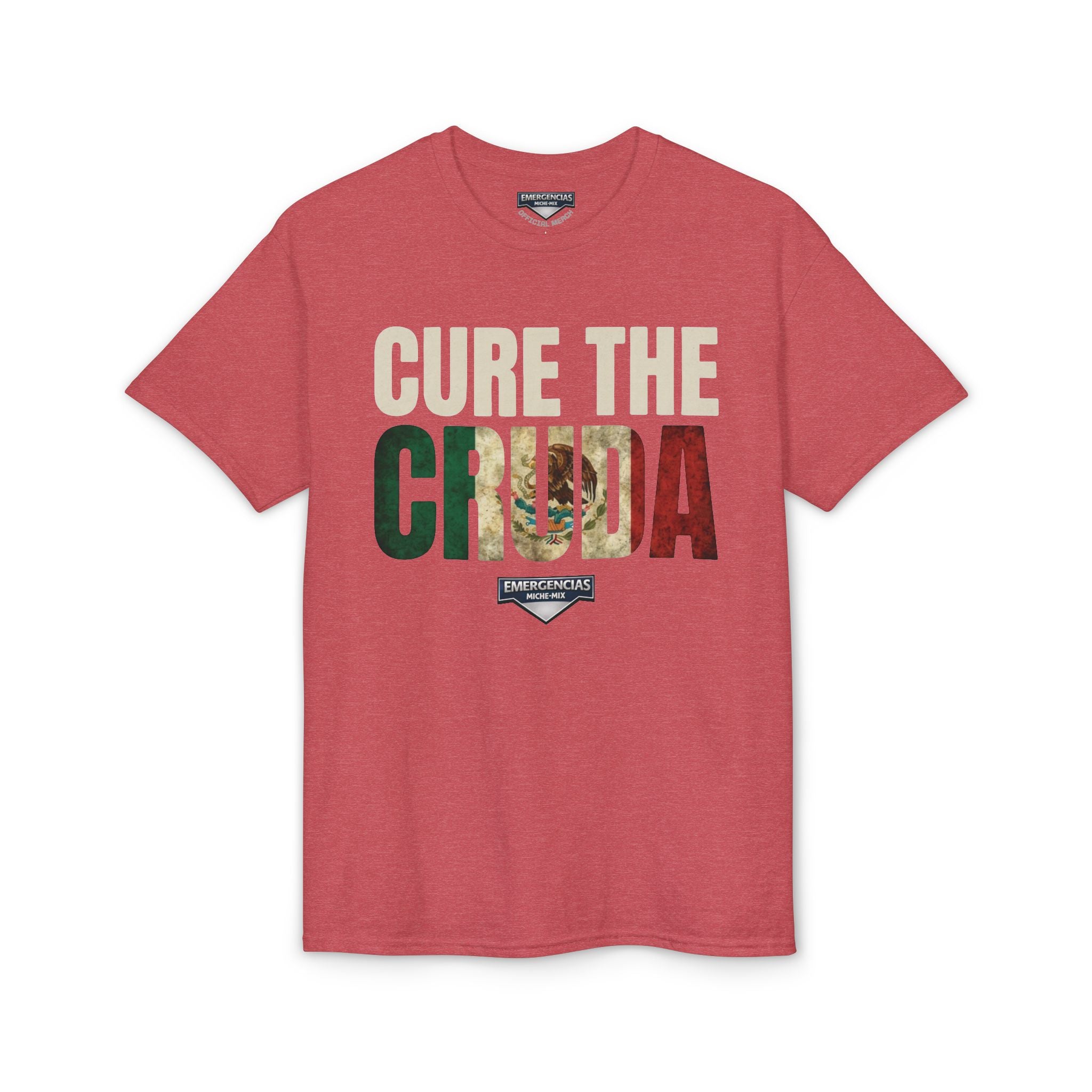 Cure The Cruda T-Shirt – Retro Mexican Flag Design FOR WOMAN  (Emergencias)