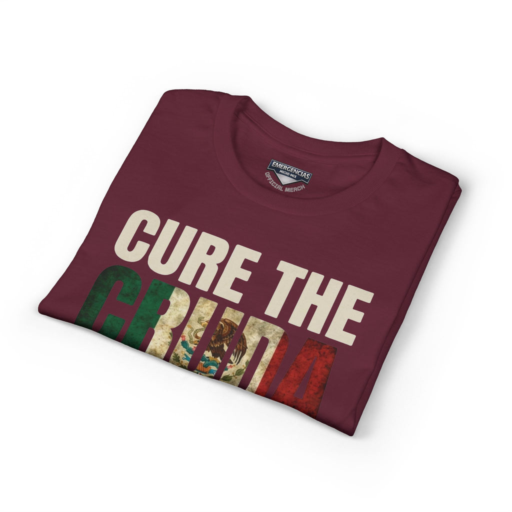 Cure The Cruda T-Shirt – Retro Mexican Flag Design FOR WOMAN  (Emergencias)