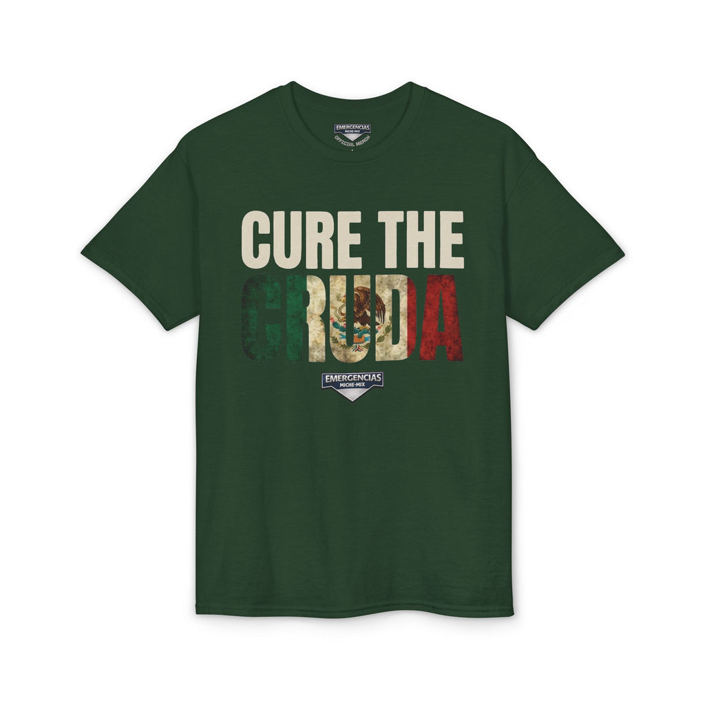 Cure The Cruda T-Shirt – Retro Mexican Flag Design FOR WOMAN  (Emergencias)
